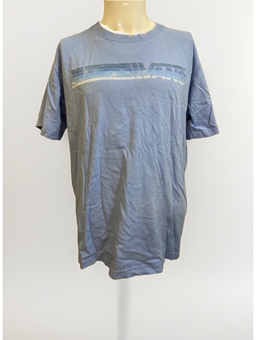 Vintage Vans Skateboard Skateboarding StreetWear Light Blue Skater T-Shirt Sz XL